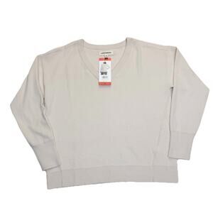 Lucky Brand V Neck Sweater Women's Size M Beige Soft NWT